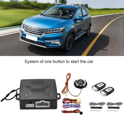 Qiilu Car Alarm Security System, Universal Car Alarm System Engine Ignition, Keyless Entry Push Button Remote Starter