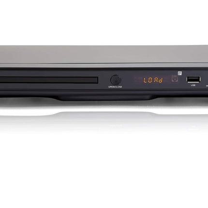 Denver DVH-1245 mitme regiooni/kõik regioonid ja ülesskaleerimisega DVD-mängija 1080p ekraani, HDMI, USB ja sisseehitatud Dolby Digital ruumilise heli dekoodriga