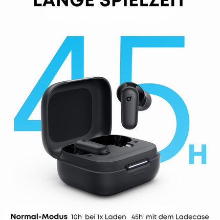 Ankeri mürasummutavad Soundcore P30i kõrvaklapid, nutikas mürasummutus, võimas bass, 45 tundi mänguaega, 2-ühes ümbris ja telefonialus, IP54, juhtmevabad kõrvaklapid, Bluetooth 5.4, rakenduse juhtimine