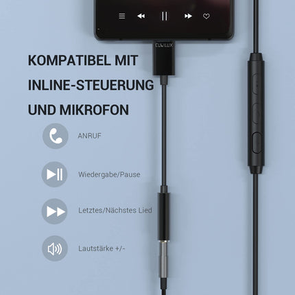 Cubilux USB C kõrvaklapiadapter 192 kHz/24-bitise DAC-iga, ühildub Samsung S25/S24/S23/S22 Ultra, Tab S10/S9/S8/S7/S6, iPhone 16/15, iPad Pro 13/12.9/11, iPad Air 13/5th/4th, Pixel 9/8/7/6 Pro-ga