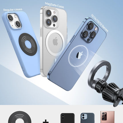 Lamicall Car Phone Holder for MagSafe Car Mount - [20x N52 Magnet] Universal Magnetic Car Phone Holder, Ventilation Car Phone Holder for iPhone 16 15 14 13 12 Pro Max Magsafe Case Smartphone
