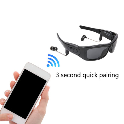 Bluetooth-päikeseprillide kaamera peakomplektiga, HD 1080P videosalvesti kaamera polariseeritud objektiiviga, avatud kõrva muusika, käed-vabad videoprillid autojuhtimiseks, ratsutamiseks, reisimiseks