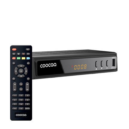 COOCAA - Digitaalne HD-kaabelvastuvõtja HDC2530 - Televiisori vastuvõtja Full HD televisioonile - ekraaniga - Dolby Audio - HDMI-kaabliga - USB- ja SCART-pordid - Kasutajasõbralik menüü - must
