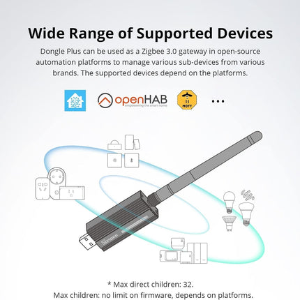 SONOFF Zigbee lüüs, ZBDongle-E 3.0 USB Dongle Plus, EFR32MG21 + CH9102F/CP2102N Zigbee USB-mälupulk EFR32MG21, ZHA koordinaator koduassistendi või Zigbee2MQTT, avatud HAB jne jaoks.
