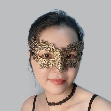 7 Pieces Venetian Face Mask Women Men, Sexy Eye Masks, Lace Masquerade, Lace Eye Mask, Lace Mask for Halloween Carnival Evening Dress Dance Masked Ball Costume Party Cosplay, Mixed Colors