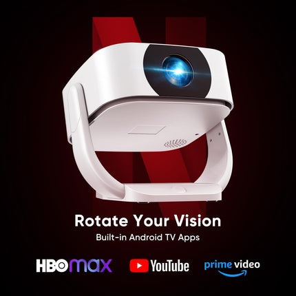[Sisseehitatud rakendused] Projektor, E-Focus/Auto Keystone Correction Mini-projektor 4K Native 1080P, WiFi Bluetooth kaasaskantav projektor 50% suum 270° pööratav projektor kodukino/õues kasutamiseks, ühildub sülearvuti/nutitelefoni/hiire