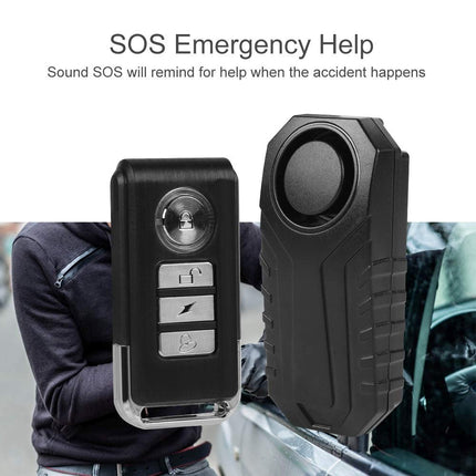 Sonew traadita kaugjuhtimispuldi alarm, jalgratta/elektrilise kolmerattalise/ukse/akna vibratsioonialarm, intelligentne vargusvastane alarmsüsteem IP 55 veekindla mootorratta jalgrattaalarmiga,