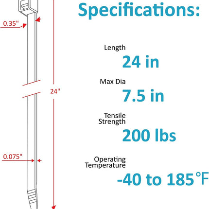 SWEED 250 pieces 600mm cable ties black long, zip cable tie large also UV resistant, black cable ties strong with 90KG tensile strength, can be used indoors and outdoors