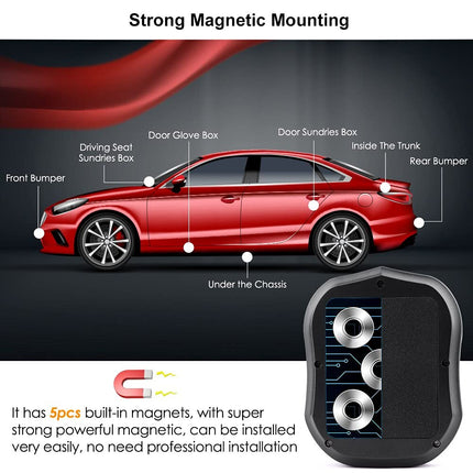 TKMARS Tracker Car GPS 4G, tugev magnetiline veekindel tasuta rakenduse/veebiühenduseta, ilma tellimuseta, kadumisvastane reaalajas jälgimisseade autole, sõidukile, veoautole ja autopargile TK905B
