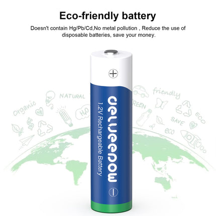Delyeepow AA AAA NI-MH akulaadija 8AA+8AAA 3300mAh 1100mAh 8 elemendiga, laetavad 1.2V NiMH akusid, suure mahutavusega, 1200 tsüklit