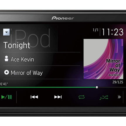 Pioneer DMH-A3300DAB 2-DIN multimeediapleier, 6,2-tolline ClearType puuteekraan, nutitelefoni ühenduvus, USB, DAB/DAB+ digitaalraadio, WebLink, Bluetooth, 13-ribaline graafiline ekvalaiser