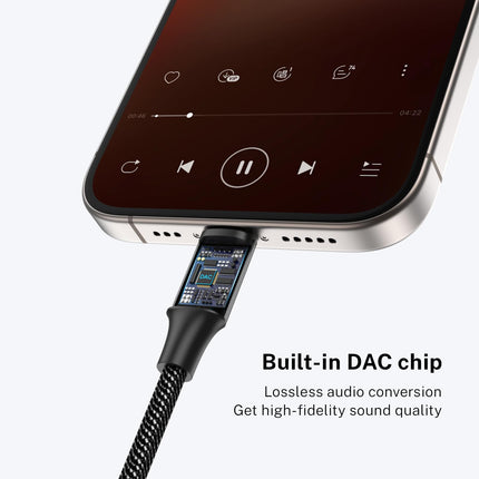 MOSWAG USB Type C to 3.5mm Headphone Jack Adapter, Audio USB C to Aux Dongle Cable for iPhone 16 Pro Max/16 Pro/16 Plus/16/15 Pro/15, Samsung Galaxy S24 S23 S22 S21 S20, Huawei, Pixel, iPad and more