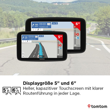 TomTom GO Classic teise auto navigatsiooniseade (6-tolline, liiklusummikute vältimine tänu TomTom Trafficule, Euroopa kaardi uuendused kaasas, uuendused WiFi kaudu, dünaamiline sõiduraja abiline, integreeritud, pööratav kinnitus)