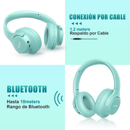KVIDIO Bluetooth-kõrvaklapid, juhtmevabad kõrvaklapid 65-tunnise mänguajaga, intensiivne bass, juhtmevabad 5.2 Bluetooth-kõrvaklapid kõrva peale, kiire laadimine, pikk aku tööiga telefoni ja arvuti jaoks