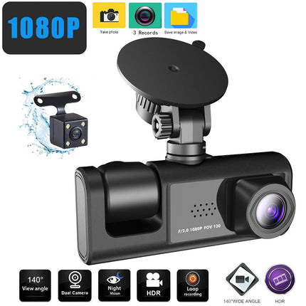 Aumotop Dashcam Car 1080P DVR, Dashcam Car Eesmine Tagumine Salvesti Tahavaatekaamera Sõidu Salvesti, 2-tolline Ekraan, Toetab Öise Nägemise Salvestustsüklit Ühe Klahviga Lukk