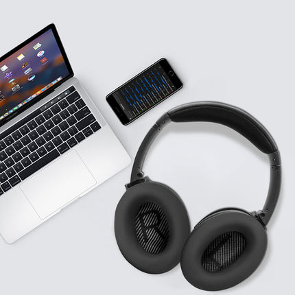 SOULWIT vahetuskõrvapadjad + peavõru, peavõru + silikoonist kõrvapadjad, kaitsekatted, vahetuslisatarvikute komplekt Bose QuietComfort 35 QC35, QC35 ii kõrvaklappidele