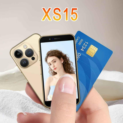 CatCalls Mini Smartphone Unlocked 4G Mobile Phone, 3.0 inch, 32GB Expandable up to 128GB, Dual SIM Dual Camera, Android 10.0, Support WiFi Bluetooth Backup Phone (XS15-Gold)