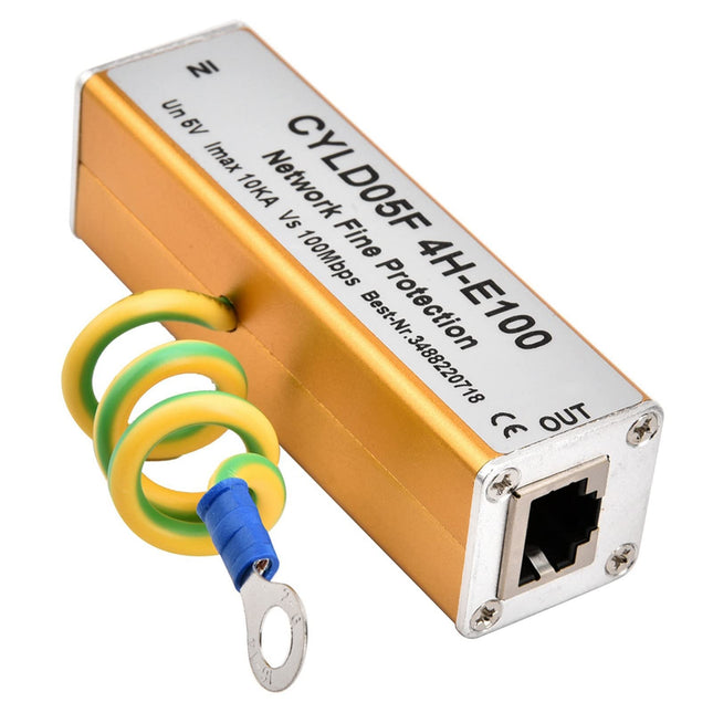 Võrgu ülepingekaitse, RJ45 RJ11 adapter Etherneti võrgu ülepingekaitse äikese välgupiiriku kaitse 5V ülepinge- ja piksekaitse RJ Suur voolutugevus Mitmetasandiline kaitse