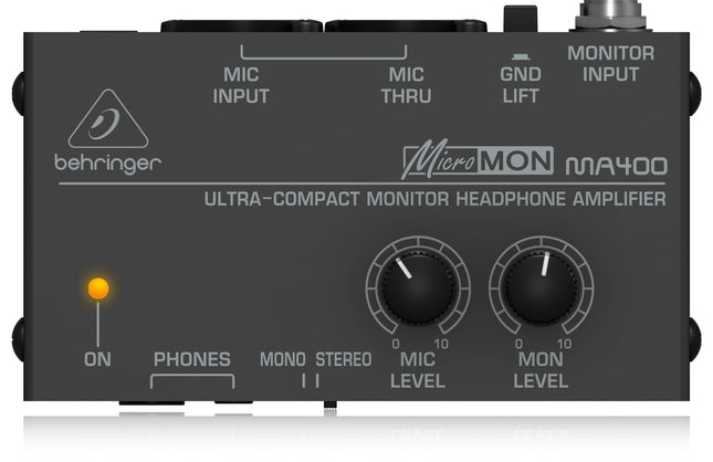 Behringer MICROMON MA400 ülikompaktne monitor-kõrvaklappide võimendi