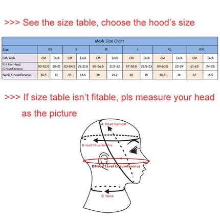 Black Latex Mask, Rubber Hood Masks with Nose Hole Only, Unisex Party Cosplay Masquerade Ball Costumes-S