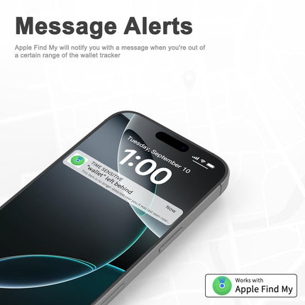 LONGTOO nutika rahakoti jälgija (2 tk), Bluetoothi ​​kadumisvastane õhuke rahakotiotsija, laetav pikamaaotsija, esemete leidja, sobib iPhone'ile (iOS), Apple Find My