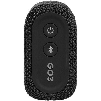 JBL GO 3 Small Bluetooth Speaker in Black – Waterproof, portable speaker for on the go – Up to 5 hours of playback time on a single charge. (Pack of 1)