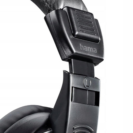 Hama "ShellTV" juhtmega kõrvaklapid (kaabliga kõrvaklapid, kõrvaklapid, pika kaabliga, 6 m kaabel, 3,5 mm pesa, 6,35 mm adapter, muusikakõrvaklapid, teleri kõrvaklapid, kullatud) mustad