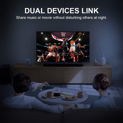 Ainostone 3-in-1 Bluetooth 5.3 saatja-vastuvõtja 2 kõrvaklapi jaoks Bluetooth-heliadapter madala latentsusega Bluetooth-saatja möödaviigu lülitiga helitugevuse reguleerimine AUX optiline RCA teleri stereosüsteemile arvutile