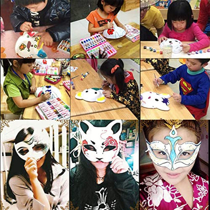 Valge isetegemise mask, käsitsi maalitud mask, karnevalimask, isetegemise maskipeo mask, valge mask, värvimata kassimaskid, rebasemask, cosplay maskid, kostüümimask, tühi mask maskipeoks, 10 tk pakis (mehed)