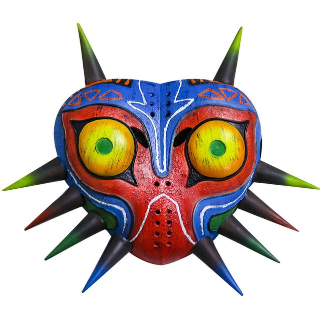 Yearsahrk Majora maski uudsusmask realistlik näomask Halloweeni cosplay karnevalipeokostüümi aksessuaaride rekvisiidid (hiljem sinine)