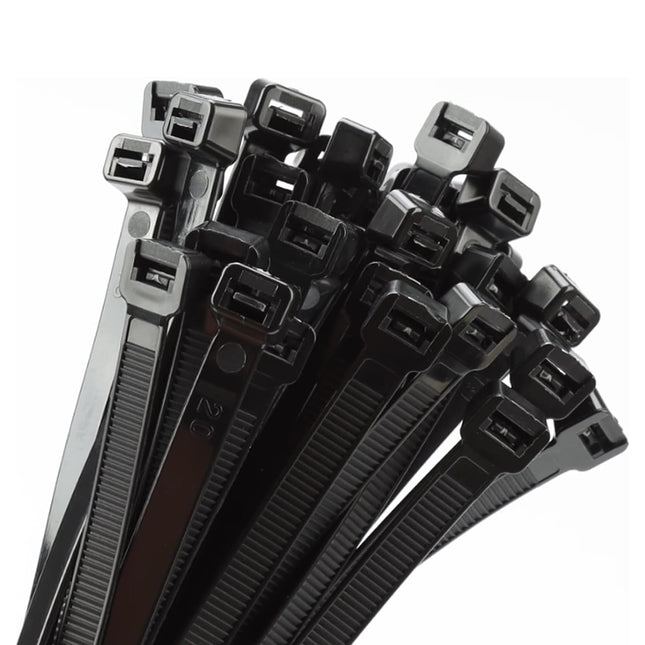 Armpow 100 tükki 450 mm x 9 mm mustad kaablisidemed, laiad kaablisidemed, tõmbetugevus 80 kg, UV-kindlad kaablisidemed, pikad kaablisidemed, suured kaablisidemed kaablite haldamiseks