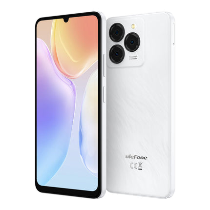 Ulefone Note 20 PRO Android 14 Unlocked Phone, 6.75'' HD+ Large Screen, 8GB RAM + 256GB ROM, 50MP + 8MP + 2MP, Dual-SIM Smartphone, 6000mAh Battery, Fingerprint + Face ID, GPS, White