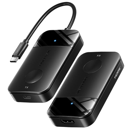 VENTION juhtmevaba HDMI-saatja 4K, 5G juhtmevaba edastus, 165 jala ulatus, 60 W kiirlaadimine, USB C - HDMI sülearvuti, arvuti, teleri, projektori, monitori ja tahvelarvuti jaoks