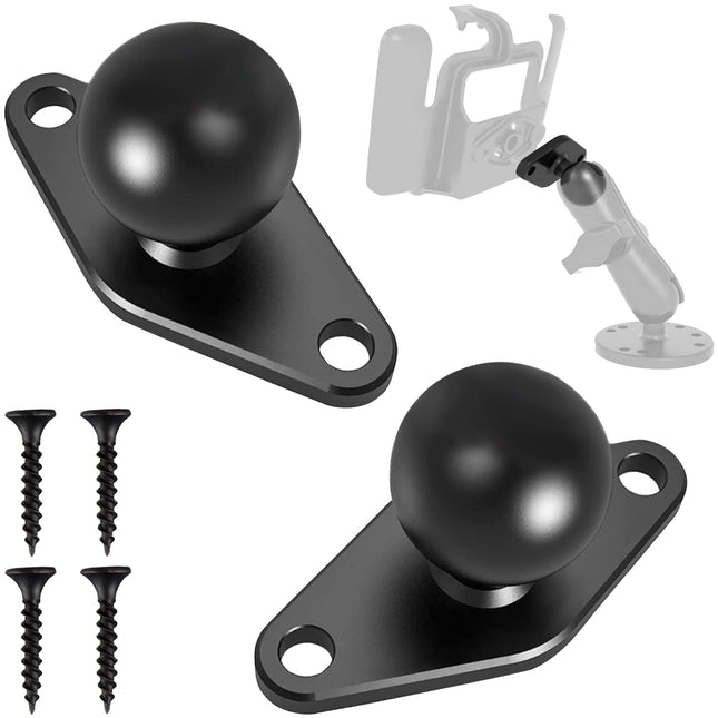 Ram Mount Arm Handyhalter Fahrrad Kugelkopf Wandhalterung Diamant Base 2 Stck 1" Handyhalterung zum Schrauben Basis with Ram Mounts 1 Zoll Ball Handy Halterung Motorrad Aluminium (Stil 1)
