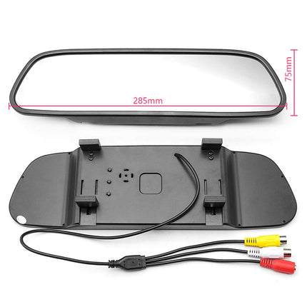 GOFORJUMP HD video parkimismonitori LED öise nägemisega klaasist objektiivi CCD auto tahavaatekaamera 4,3-tollise auto sisepeegli monitoriga