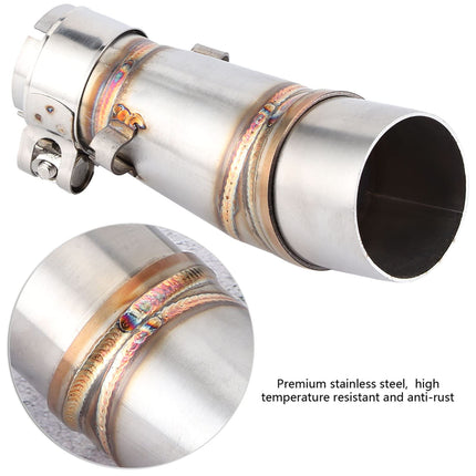 FTVOGUE Motorcycle Exhaust Pipe Middle Pipe Stainless Steel Structure Sliding Sleeves Exhaust Pipe Middle Pipe, suitable for Kawasaki Z250 2013 2016, suitable for Kawasaki Ninja 250 300 2013 2016