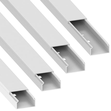 Habenguti kaablikanal (kinnitusavadega aluses) 30x15 mm, valmistatud PVC-st, värvus: valge, pikkus 4 m (4 tükki 1 meetrit)