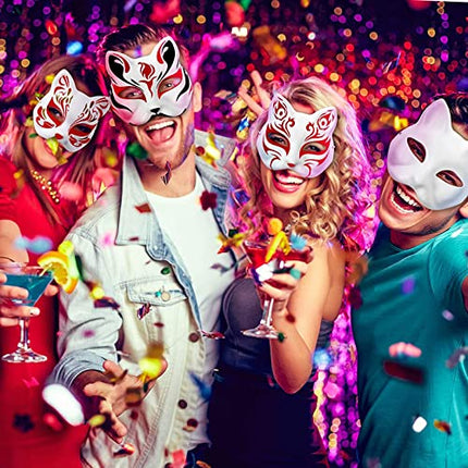 Valge isetegemise mask, käsitsi maalitud mask, karnevalimask, isetegemise maskipeo mask, valge mask, värvimata kassimaskid, rebasemask, cosplay maskid, kostüümimask, tühi mask maskipeoks, 10 tk pakis (mehed)