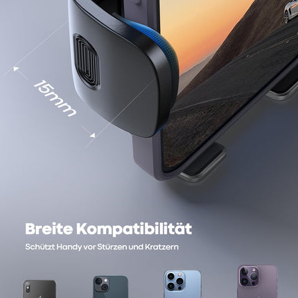 Lamicall Car Phone Holder, Cell Phone Car Mount - [2025 Spring Clip] Universal Air Vent Phone Holder Car, 360 Degree Vent Car Mount for iPhone 16/15/14/13/12 Pro Max Plus, Samsung 4-7 inch Smartphone