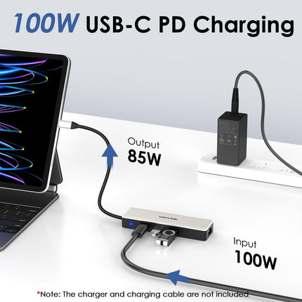 Wavlink USB C to Ethernet Adapter 2.5Gbps, 10Gbps USB-C PD 100W Laptop Network Adapter, Aluminum RJ45 LAN Internet Adapter Driver Plug &amp; Play for MacBook, HP, Dell, Lenovo, iPad, iPhone