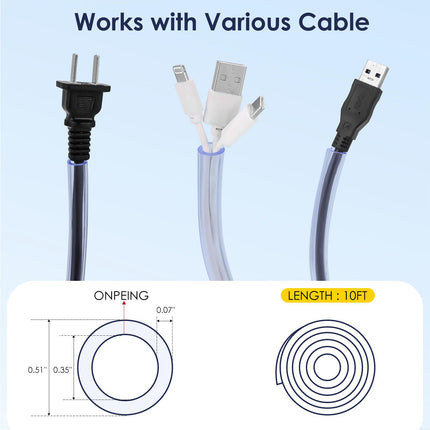 WEDAWN Dog and Cat Cable Protectors, 2 mm Thick, Flexible Cable Protectors for USB Charging Cables, Power Cords, Audio Video Cables, Odorless, 2 Pack