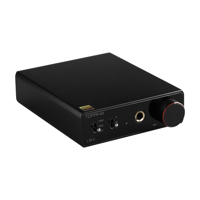 TOPPING L30II NFCA Linear Headphone Amplifier – 6.35 mm Jack 3.5 mm Adapter RCA Input and Output 37 Vpp High Output Voltage Mini HiFi Amp Audio Hi-Res Preamplifier Black