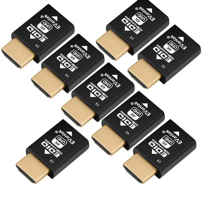 Mini HDMI EDID emulaatori läbilask - 1080p kuni 4K sagedusel 60 Hz | Kompaktne disain | Toetab HDMI-lüliteid, laiendajaid, AV-vastuvõtjaid, videojagajaid 3840 x 2160 sagedusel 60 Hz, 8 tk pakis