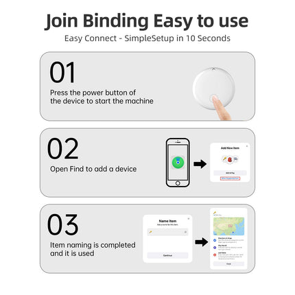 WALLFID Air Tag, Item Finder, Key Finder Compatible with Apple Find My (iOS Only), Track Your Keys, Wallet, Luggage, Backpack (2Tag)