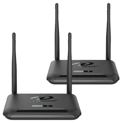 PAKITE juhtmevaba HDMI saatja ja vastuvõtja, HDMI silmusväljund, IR-puldi pikendaja, ulatus 200M/657FT, 1 saatjast 4 vastuvõtjani, 1080P 60Hz, video voogedastus digiboksist, sülearvutist, arvutist, Netflixist, YouTube'ist telerisse, projektorisse