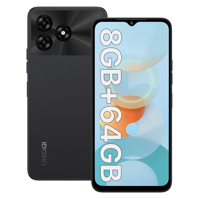 UMIDIGI G5A lukustamata mobiiltelefon, 8 GB + 64 GB/2 TB TF, SIM-kaardita telefonid, 5000 mAh, 6,52 tolli HD+, kahe SIM-kaardiga 4G nutitelefon ilma lepinguta, 13 MP + 5 MP, Android 13 mobiiltelefon