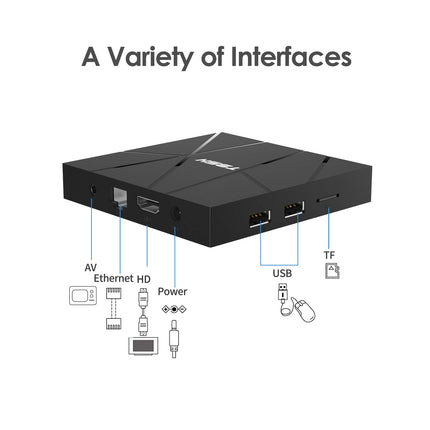 Android TV Box 10.0 2GB RAM 16GB ROM Nutiteleriboks, Allwinner H616 neljatuumaline 6K teleriboks, H.265, 3D, 2.4G WiFi, 10/100M Ethernet