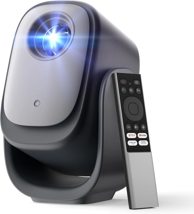 Dangbei N2 mini nutiprojektor alusega, ametlik Netflixi koduprojektor 1080P Full HD, autofookus, trapetsikorrektsioon, Dolby heli, kaasaskantav videoprojektor WiFi ja Bluetoothiga õues/mobiiltelefoni jaoks