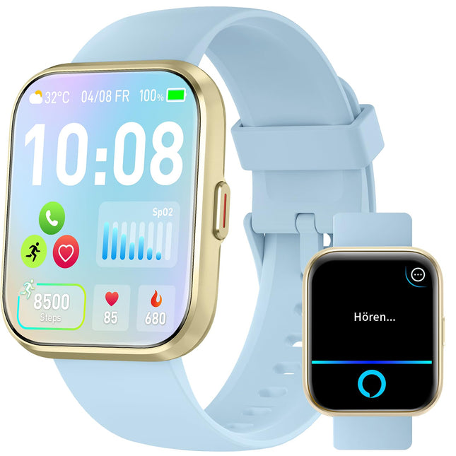 Fitpolo Smartwatch Women with Phone Function, 1.8'' Alexa Built-in Fitness Watch Women with IP68 Waterproof, 110+ Sports Modes Pedometer Watch Women with Heart Rate/SpO2/Sleep Monitor, for Android &amp; iOS
