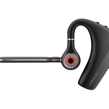 Poly Voyager Legend 50-M UC Bluetooth peakomplekt – NoiseBlockAI, WindSmart, nutikas andur, 10-tunnine aku tööiga, mürasummutus, laadimisümbris, must